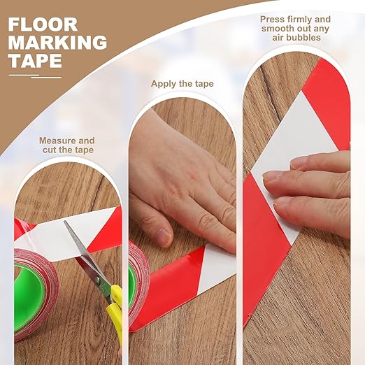 PATIKIL Floor Marking Tape 2 Inch x 110 Ft, 6 Pcs Self-Adhesive Warning Safety Tape Caution Stripe for Walls Floors Pipes Equipment Outdoor, Blue
