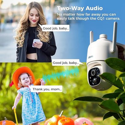 Sovmiku 3CQ1 AI 2K Solar Security Camera Wireless Outdoor,Battery Powered Camera,Two-Way Audio,PIR Motion Detection,Easy to Setup,Pan/Tilt 360° View,Color Night Vision,Audible Flashlight Siren,SD Slot