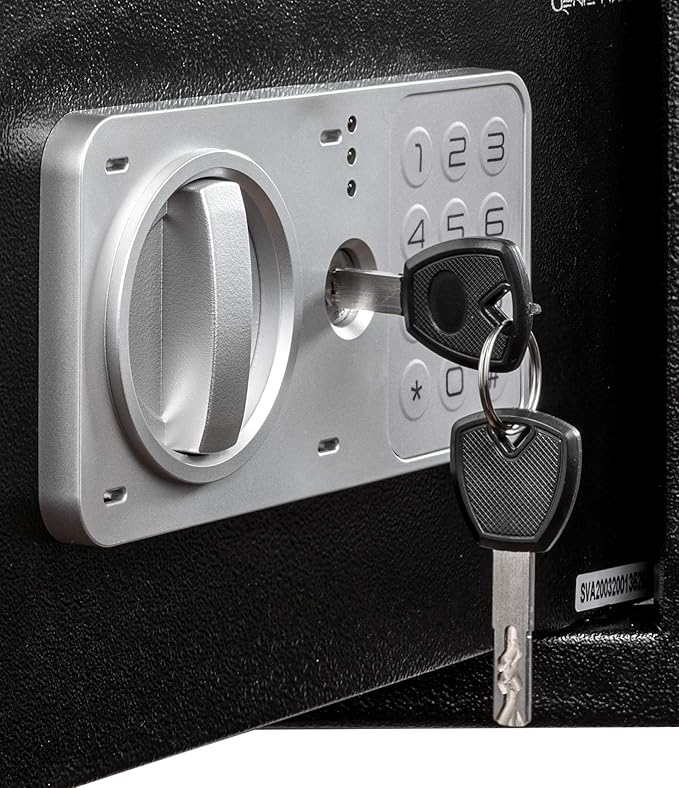 Genie Hand – Time Delay Safe, Anti Robbery Safe Box, Timed Controlled Opening – B-Class Lock – Anti Bounce Technology – Emergency Opening Keys (Medium – Standard)
