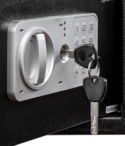 Genie Hand – Time Delay Safe, Anti Robbery Safe Box, Timed Controlled Opening – B-Class Lock – Anti Bounce Technology – Emergency Opening Keys (Medium – Standard)