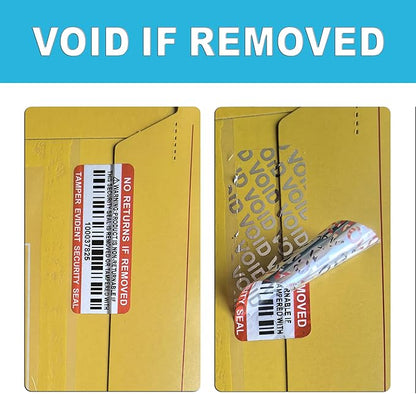 Tamper Evident Proof Barcode Stickers with Individual Serial Number Security Warranty Void Sticker,Sealing Label for Package(280pcs 2x0.8in Red Matte Silver)