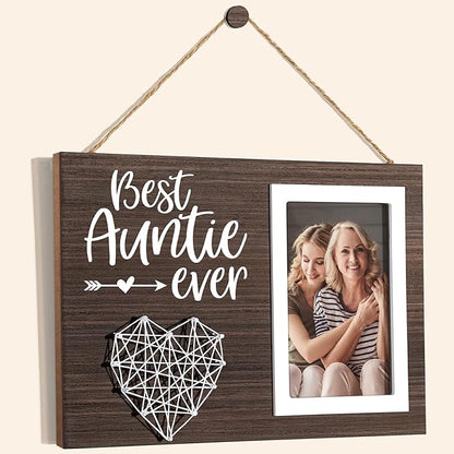 MAYICIVO Aunt Gifts from Niece Nephew, Christmas Gifts for Aunt Picture Frame, Best Auntie Ever Gift Aunts Birthday Auntie Mother's Day Gift for Aunts Women Best Aunts Photo Frame - 4x6 Photo