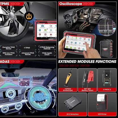 Launch X431 PRO Elite 2025 Bidirectional Scan Tool, 38+ Resets Full System Scanner, All-in-One Diagnostic Tool with Active Tests,ECU Code,CANFD DOIP FCA Autoauth V.A.G Guided，2 Years Free Update