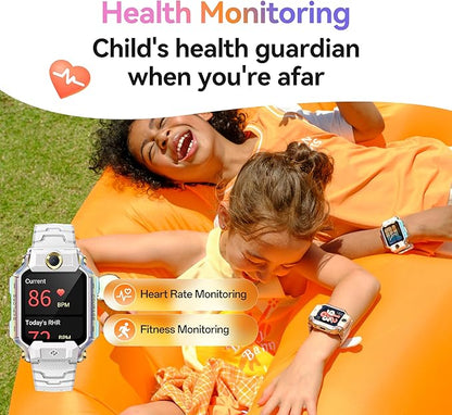 imoo X10 Kids Smartwatch, Smartwatch with Long-Lasting HD Video & Phone Call, Kids GPS Watch with Real-time Locating，14 Days History, Multisport Mode，IPX8 Water-Resistant，Only Works on Verizon（Pink）
