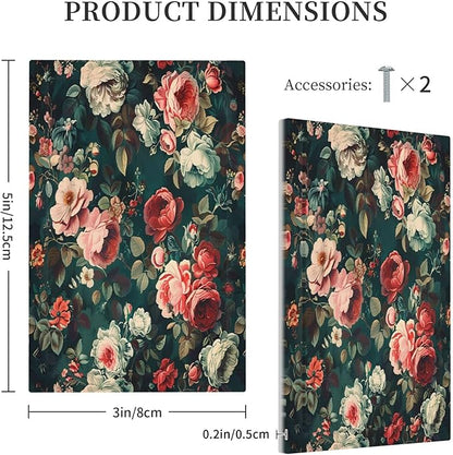 Light Switch Cover Plate Baroque Vintage Peony Flower Floral 1 Gang No Device Blank Electrical Wall Plates Faceplate Decorative Switch Plate for Bedroom Farmhouse Decor