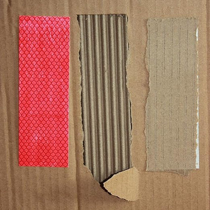 Non Fading Red Reflective Stickers 2 inch X 6 inch, Outdoor Waterproof High Visibility Warning Safety Adhesive Reflector Tape (100 Pcs)
