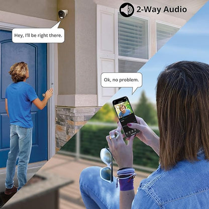 Night Owl 10 Channel Bluetooth Video Home Security Camera System with (6) Plug-in Wi-Fi 2K HD Indoor/Outdoor Spotlight Cameras with 2-Way Audio and 1TB Hard Drive (Expandable up to 10 Cameras)