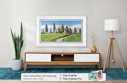 Gloss White 32" Premiere Deco TV Frame - Compatible ONLY with Samsung The Frame TVs (Fits 2021-2025, LS03A, LS03B, LS03C, LS03D, LS03FA)