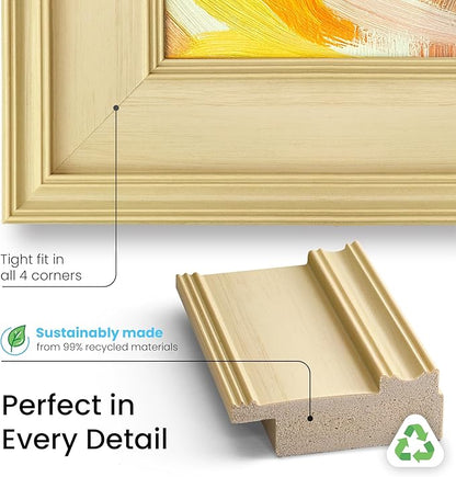 Antique White 43" Premiere Deco TV Frame - Compatible ONLY with Samsung The Frame TVs (Fits 2021-2025, LS03A, LS03B, LS03C, LS03D, LS03FA)