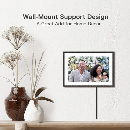 Digital Picture Frame, 10.1'' Frameo Digital Frame Wifi, 1280*800 HD Touch Screen, 32GB Memory, Wall Mountable Digital Photo Frame, Auto-Rotate, Share Instantly, Wedding, Birthday Gifts for Women, Mom