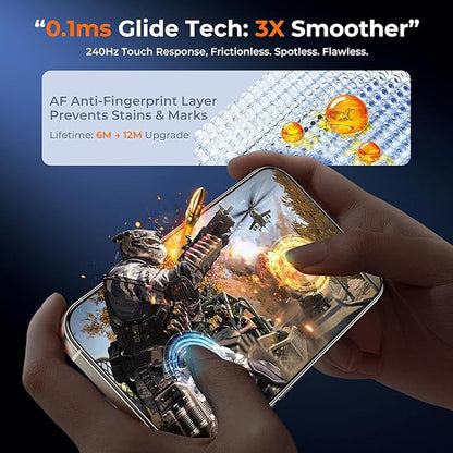 3 Pack for iPhone 17 Pro Screen Protector Privacy Full Cover Glass + 2 Camera Lens Protector 9H+ Tempered Glass Military Grade Shatterproof Anti Spy Bubble Free Auto installation Frame