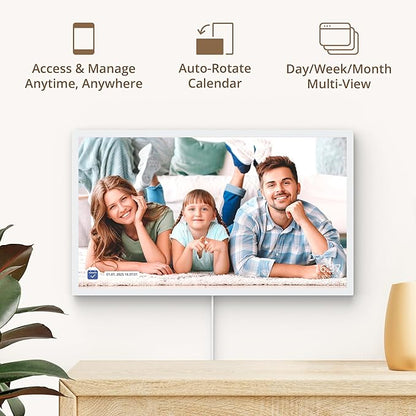 Dragon Touch 27 inch Digital Calendar Chore Chart – Interactive Touchscreen, Smart Family Planner, Hearth Display Desk Digital Calendar Seamless Scheduling