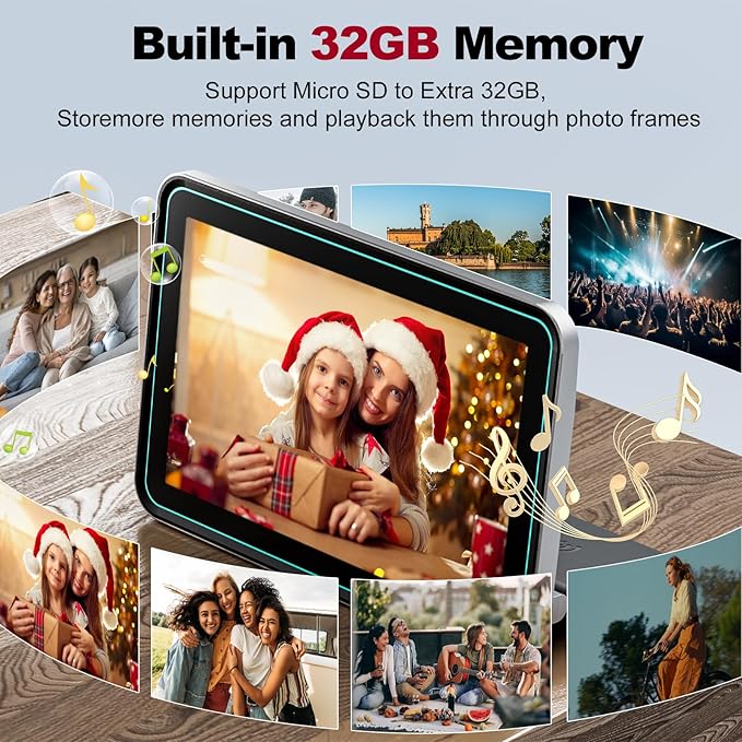 NBD WiFi Digital Picture Frame,10.1" IPS HD Touch Screen Digital Photo Frame, Share Photos/Videos Instantly via Free App，Built in 32GB Memory，Gifts for Birthday, Wedding, Mom