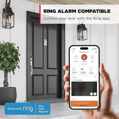Kwikset HomeConnect 918 Contemporary Z-Wave Long Range Enabled Touchscreen Lock Works with Ring Alarm, Samsung SmartThings Hub Required, Sold Separately in Venetian Bronze