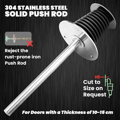 Walk in Cooler Door Handle, Walk in Cooler Door Closer Complete Latch Kit, Freezer Door Handle, Cooler Door Radial Latch, Offset -1/5 In-3/5 In(Offset) and 5.9" Solid Metal Interior Release Handle
