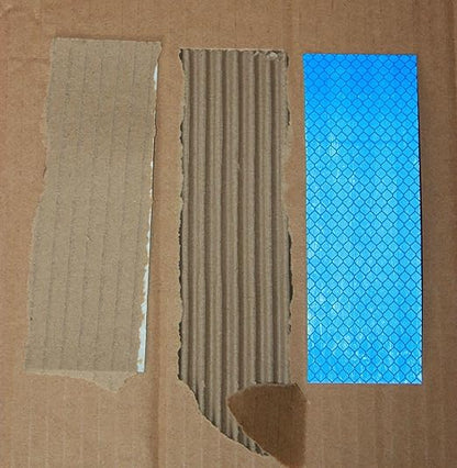 Non Fading Blue Reflective Stickers 2 inch X 6 inch, Outdoor Waterproof High Visibility Warning Safety Adhesive Reflector Tape (50 Pcs)