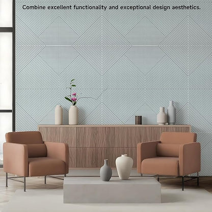 TO-TH Acoustic Wall Panels,6 Pack Total Size 72 x 48 Inches,Self-Adhesive Decorative Acoustic Panels for Wall and ceiling,White