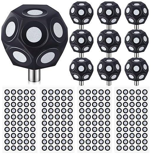 Kingdder 10 Pcs Multi-Angle Marker Set 4 Sheet 200 Point 6.0 mm 3D Scanner Markers Dot Stickers Scanning Spray Scanner Turntable Compatible Tracking Dot Reference Point for 3D Scanning