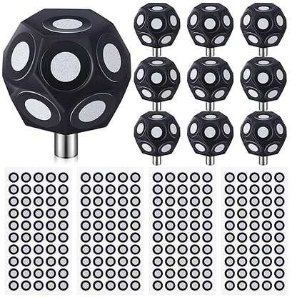 Kingdder 10 Pcs Multi-Angle Marker Set 4 Sheet 200 Point 6.0 mm 3D Scanner Markers Dot Stickers Scanning Spray Scanner Turntable Compatible Tracking Dot Reference Point for 3D Scanning