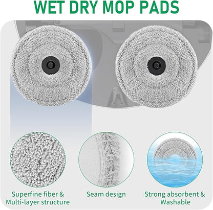 Accessories Replacement Parts for Dreame X50 Ultra/ L50 Ultra/ L40s Pro Ultra and Mova V50 Ultra Robot Vacuum Cleaner, 4 Rubber Main Brush,4 Filters,4 Dust Bags,4 Mop Pads,6 Side Brushes