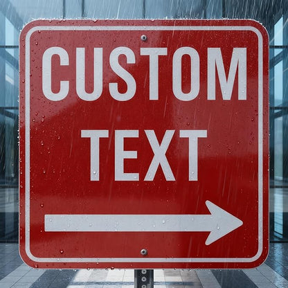 Custom Large Outdoor Metal Sign, 36x36 inch 0.04" Rust-Free & Weatherproof Aluminum, Reflective Option, Single/Double Sided for Business