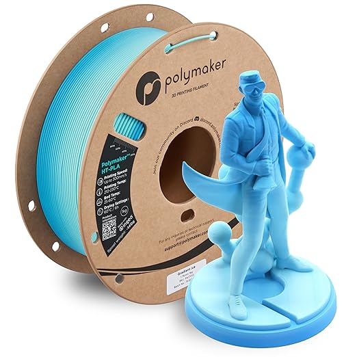 Polymaker HT-PLA Filament 1.75mm Gradient Ice, High Temp PLA for 3D Printing, Heat Stable Up to 150°C, Easy to Print, Works with Most FDM Printers, 1kg Spool
