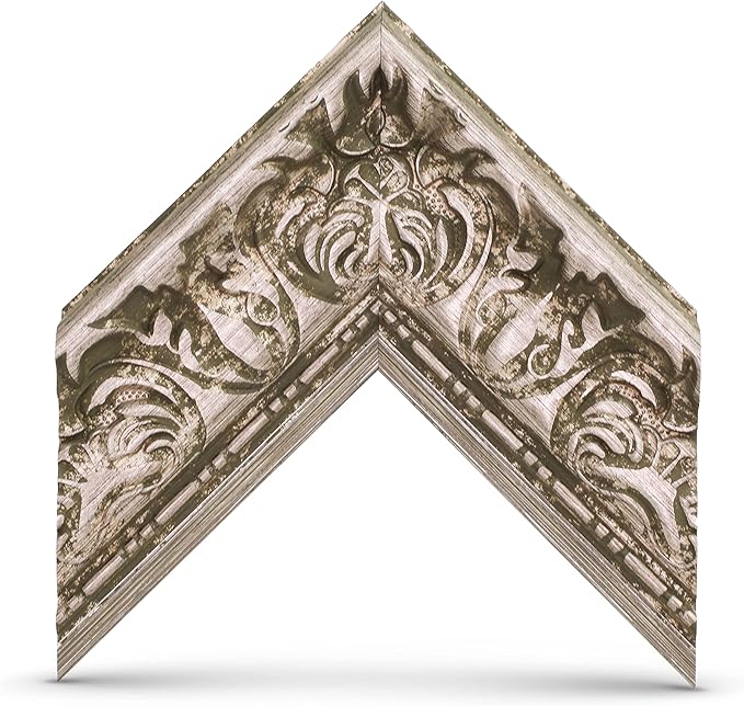 Tuscan Silver 50" Premiere Deco TV Frame - Compatible ONLY with Samsung The Frame TVs (Fits 2021-2025, LS03A, LS03B, LS03C, LS03D, LS03FA)