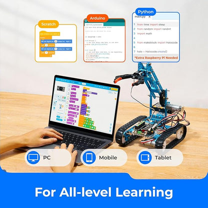 Makeblock mBot Ultimate 10 in 1 Robot Building Toys, Robotics Kit App Remote Control Robot Toys Compatible with Arduino C & Raspberry Pi, STEM Educational DIY Robotics for Kids Ages 12-16