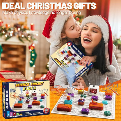 Science Kits for Kids - STEM Kits for Kids, Electronics Exploration Kit, Over 420 Projects, 50 Circuit Parts with Bubble Maker，Fan & Flying Helicopter , STEM Educational Toy Gifts for Boys& Girls
