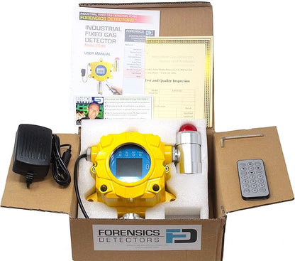 Volatile Organic Compounds VOC Detector by Forensics | Industrial Wall Mount | USA NIST Calibration | Explosion Proof | Adjustable Sound & Light Alarms | Relay Output | 0-100 ppm VOC |