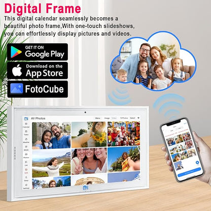Digital Calendar wall touch screen 15.6" Great for Organizing Your 2026 Calendar, Syncs with Multiple Calendars(google calendar) Online, Horizontal, Vertical, and Wall Mountable