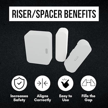 Magnet Riser Compatible with SimpliSafe | Alarm Contact Spacer with 3M Adhesive | Alarm Riser - Sensor/Magnet Not Included (1 Pack - 3/4 inch)