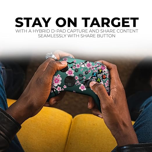 DreamController Cherry Blossom Custom X-box Controller Wireless compatible with X-box One/Series X/S Proudly Customized in USA with Permanent HYDRO-DIP Printing(NOT JUST A SKIN) (MODDED)