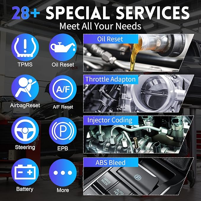 Autel Scanner MaxiCOM MK808Z-TS: Android 11 Based Bi-Directional TPMS Tool, Updated of MK808TS/MK808BT/TS608Pro with Active Test, 28+ Service, Bluetooth All Systems Diagnoses, Advanced TPMS Features