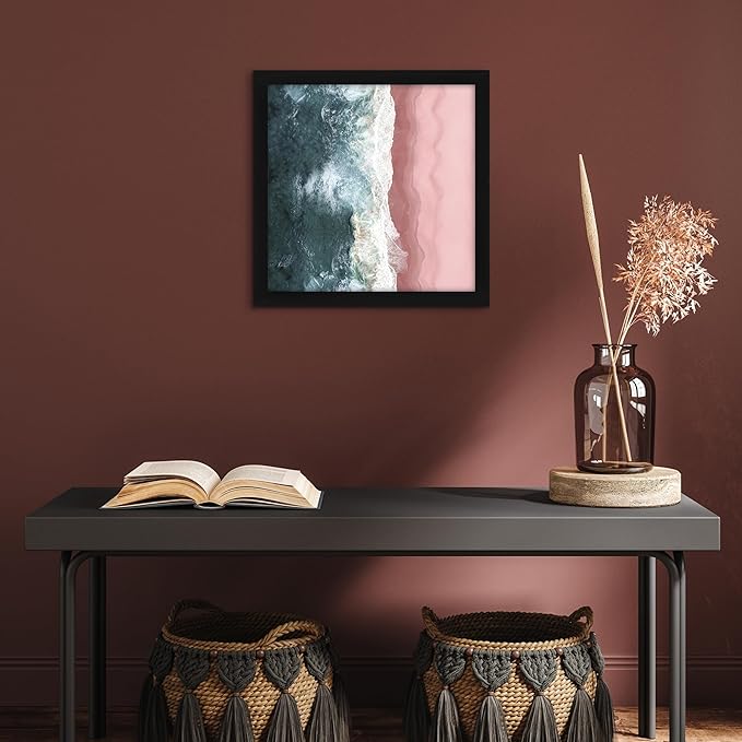 Americanflat 12x12 Picture Frame with Shatter-Resistant Glass - Signature Collection - Gallery Style Frames Made of Engineered Wood - Square Frame for Wall Display - Black