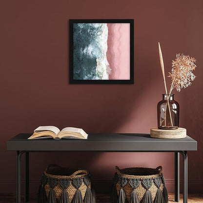 Americanflat 12x12 Picture Frame with Shatter-Resistant Glass - Signature Collection - Gallery Style Frames Made of Engineered Wood - Square Frame for Wall Display - Black