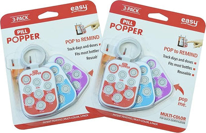 Pill Popper - Memory Aid Medication Dose Tracker (6 Pack)