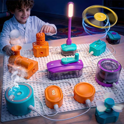 Science Kits for Kids Age 5-7 8-12, STEM Science Circuits Experiments for Kid, Over 450 Projects, 45 Circuit Parts, STEM Toys for 5+ Year Old, Ideas Gifts for Smart Kids, Educational Toy Gifts