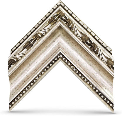 Ornate Silver 50" Premiere Deco TV Frame - Compatible ONLY with Samsung The Frame TVs (Fits 2021-2025, LS03A, LS03B, LS03C, LS03D, LS03FA)