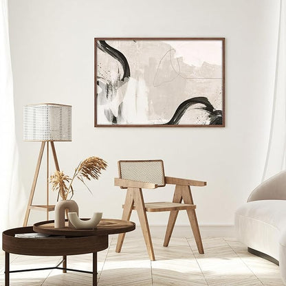 20x30 Picture Frame, Rustic Wood 20 x 30 Poster Frames for Wall, Oak Wood Picture Frames 20 by 30 with Real Glass, 20x30 Frame Matted for 16x24, Large Wooden Photo Frame 20x30 Inch, Walnut Color, 1 Pack