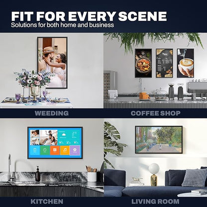 32 Inch FHD Extra Large Digital Picture Frame Touchscreen, 64GB FHD IPS WiFi Digital Photo Frame Remote, Share Photo/Video via Apps, Email, Auto-Rotate, Black