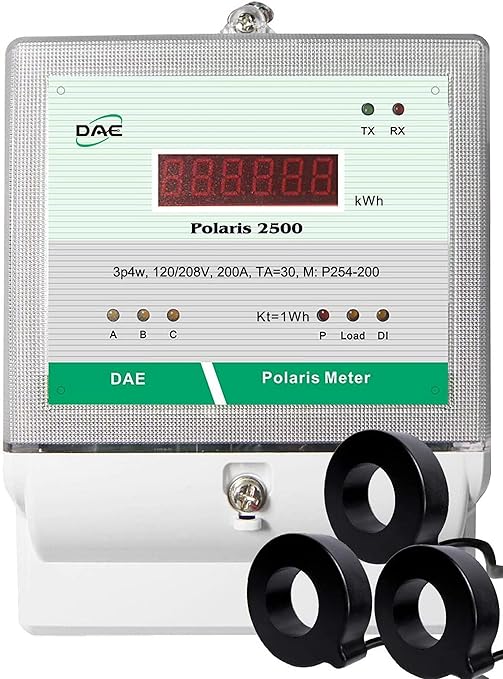 DAE P254-200-S KIT, UL CTEP kWh Smart Submeter, 3 Phase, 200A, 120/208v, 3 CTs, RS485