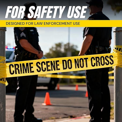 Crime Scene Do Not Cross Tape 3 Pack 3 inch x 1000 feet, Bright Yellow with a Bold Black Print for High Visibility • Tear Resistant Design