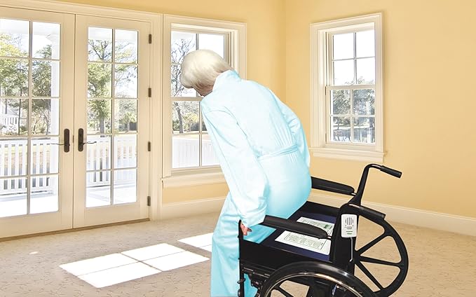 Smart Caregiver Chair Exit Alarm System for Fall and Wandering Prevention – Know When They get up - Weight Sensing Chair Pad for Automatic Motion Detection for Elderly