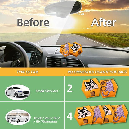 600g 2pcs Rechargeable Desiccant Packs for Storage, Color Indicating Silica Gel Packets Moisture Absorbers with Transparent Window, Reusable Dehumidifier Bags for Gun Safe Closet Basement Car