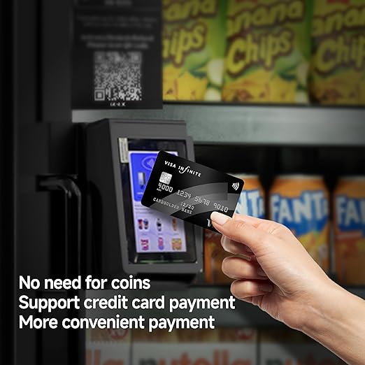 HAHA Smart AI Vending Machine with Card Reader, Combo Snack & Drink Machine, 6-Layer 252 Cans Capacity Refrigerated AI Visual Recognition & App Management US360CT (Black, AI mini)