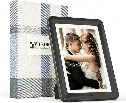 5x7 Black Picture Frame, ABS Frame for 5x7 or 4x6 Photos, Shatterproof UV-Resistant Tabletop Photo Frame, Vertical/Horizontal Display for Home Décor