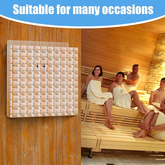 Cell Phone Locker 100 Slots Acrylic Cell Phone Lock Box with Door Locks and Keys, Wall-Mounted Cell Phone Storage Cabinet for Office Classroom Gym Firms, Clear Lockers for Storage (Large 100 Slots)