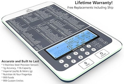NUTRA TRACK™ Ultimate Food Kitchen & Nutrition Scale – Your Personal Nutritionist at Home! Powered by USDA Data, Designed for Precision in Seattle, WA
