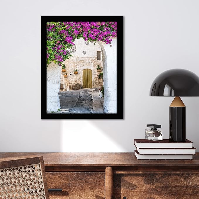 Americanflat 10x13 Picture Frame with Shatter-Resistant Glass - Signature Collection - Gallery-Style Frames Made of Engineered Wood - Photo Frame for Wall Display - Black